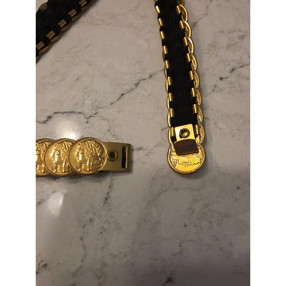 Vintage penny belt stretch clip closure 24-32